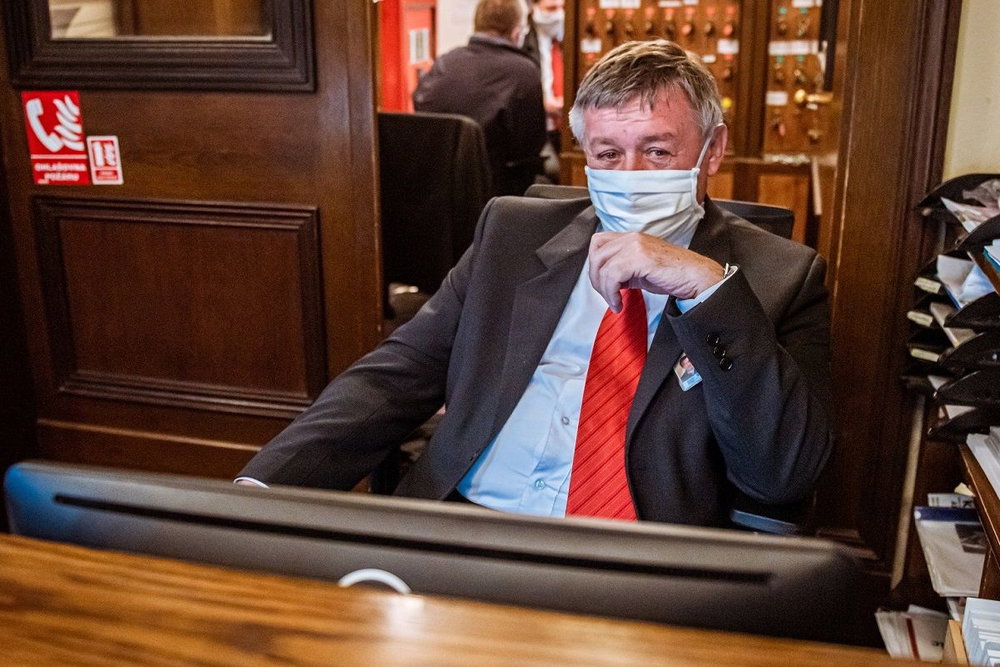 Recepce služebního vchodu Rudolfina