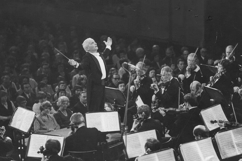 Václav Neumann řídí Českou filharmonii, konec 70. let 20. století / Foto: Archiv České filharmonie