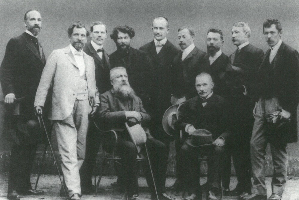 Josef Mařatka a Auguste Rodin, skupinové foto