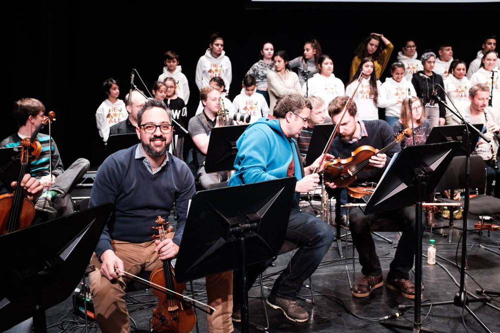 Zkouška (brzká) na&nbsp;koncert zahajující konferenci Asociace britských orchestrů ve&nbsp;středu 23.&nbsp;ledna 2019