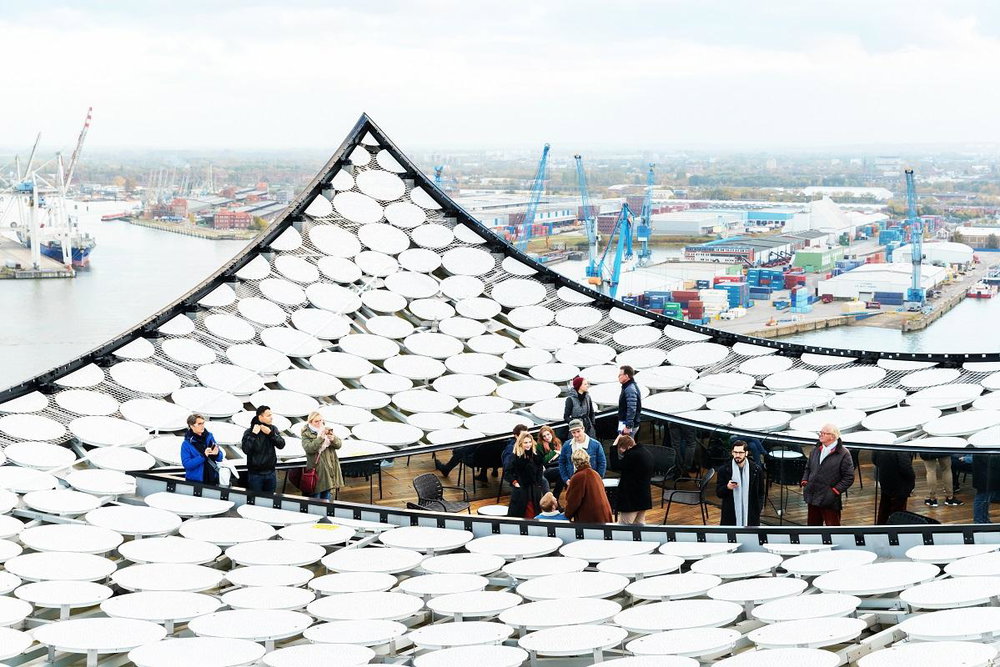 Vyhlídka na&nbsp;střeše Elbphilharmonie