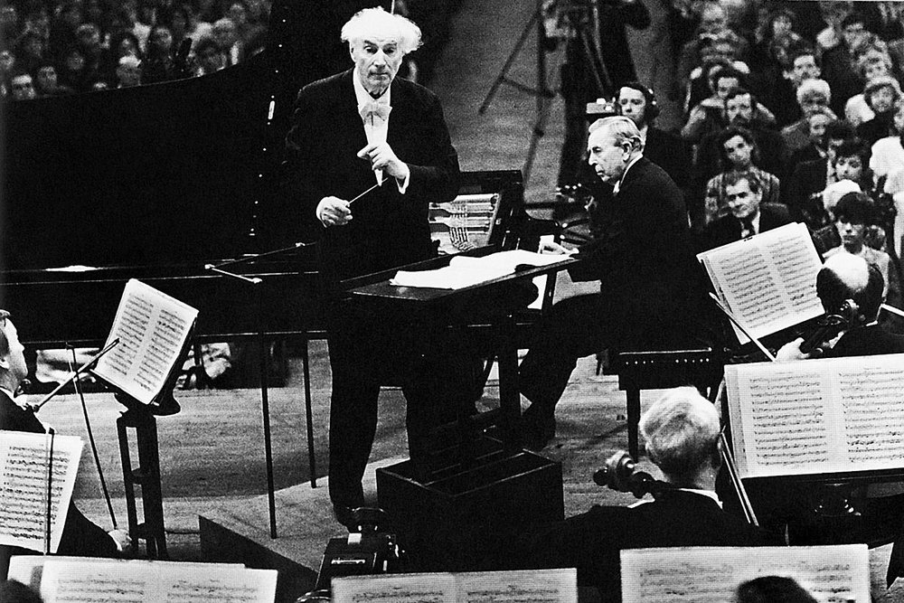 Rafael Kubelík a Rudolf Firkušný při vystoupení na Pražském jaru 1991