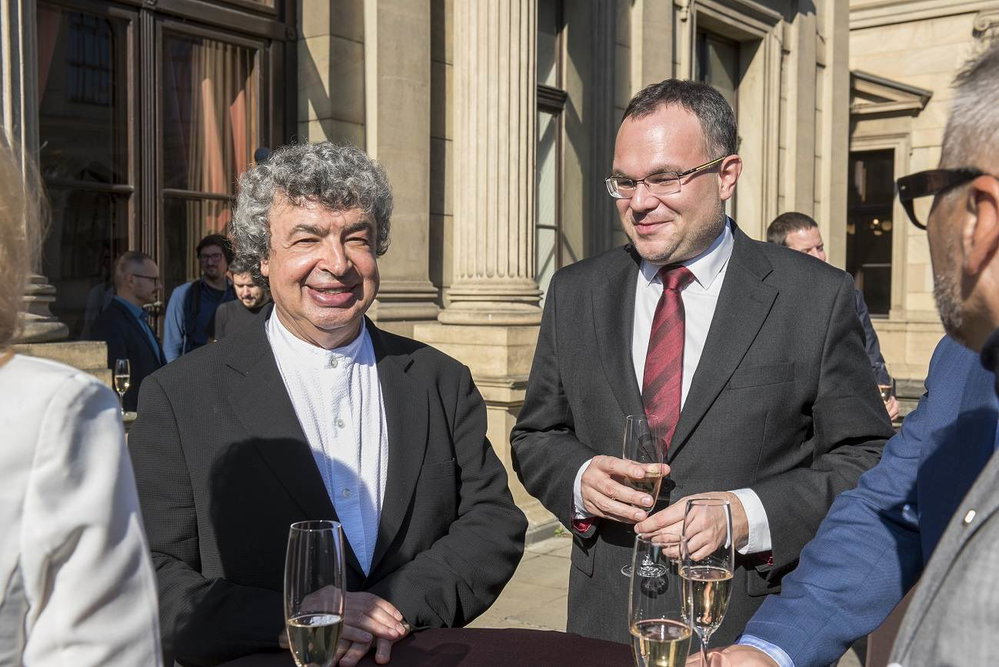 Semjon Byčkov a David Mareček, generální ředitel České filharmonie