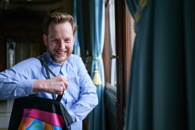 Plátěná taška v designu 130. sezony České filharmonie - černá varianta