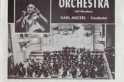 Plakát České filharmonie na koncertním turné v USA