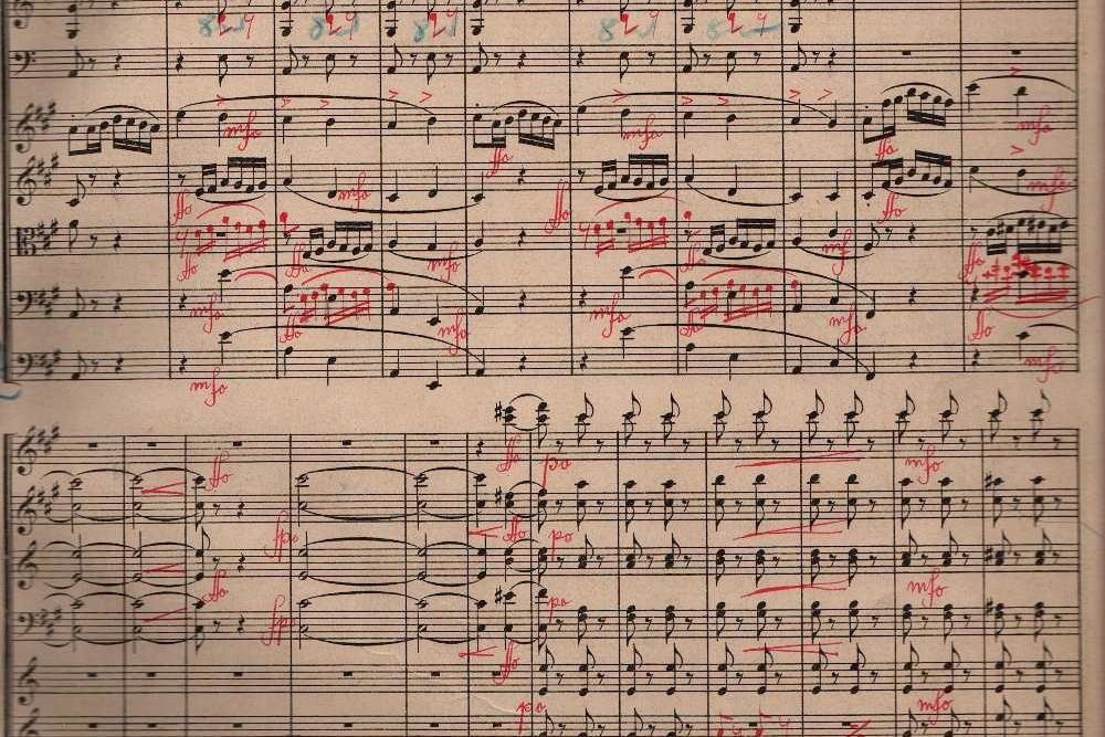 Partitura Beethovenovy Symfonie č. 7 II