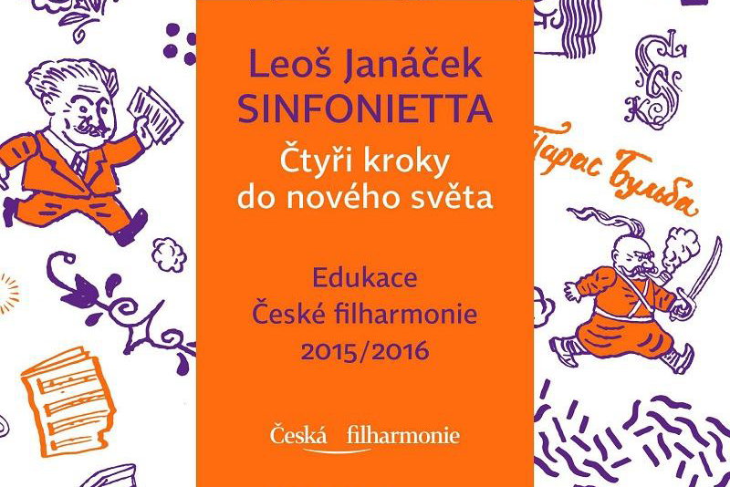 Obálka programu edukačního cyklu České filharmonie Čtyři kroky do nového světa