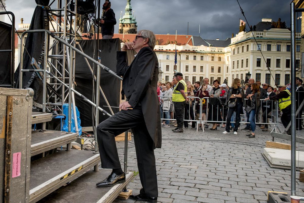 Před nástupem na pódium. Open Air koncert 2018