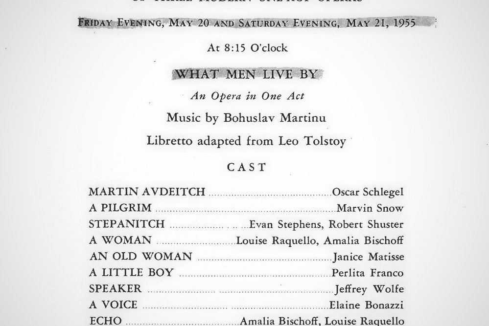 Hunter College Theatre: Programme of the performance