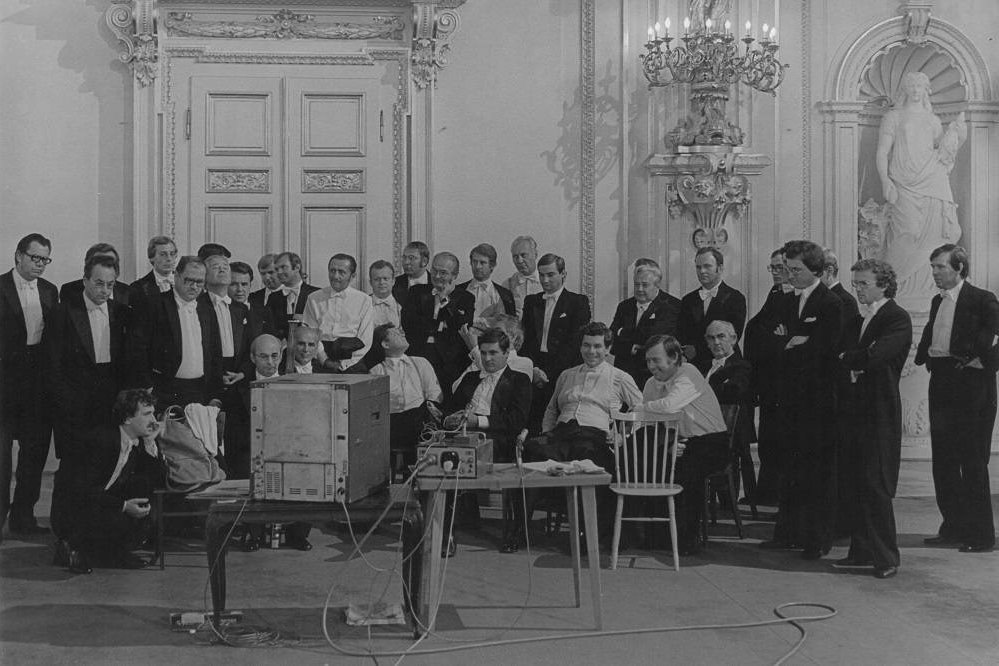 Kontrolní projekce novoročního koncertu České filharmonie v roce 1983