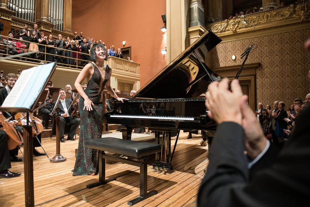 Yuja Wang na koncertě v Rudolfinu v prosinci 2017
