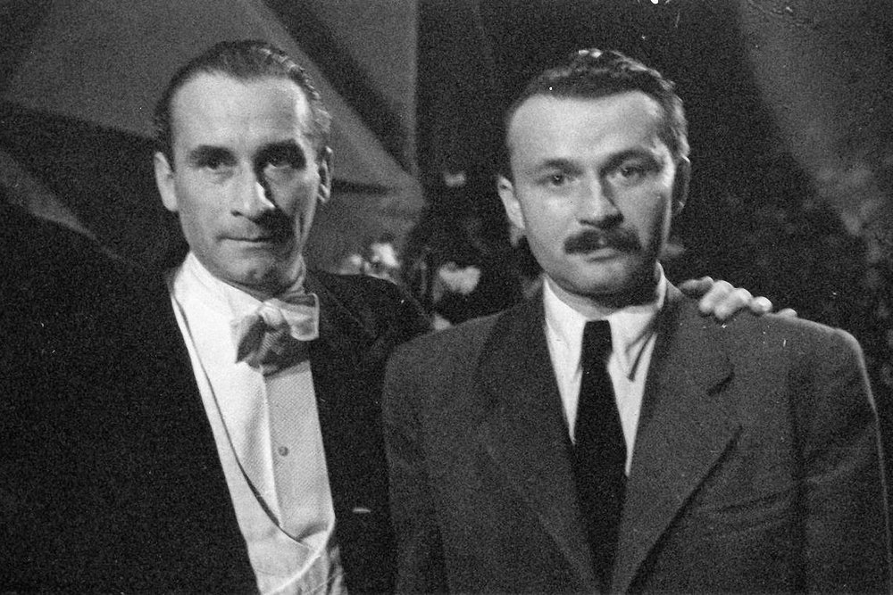 Karel Ančerl s Alfredem Radokem v roce 1946