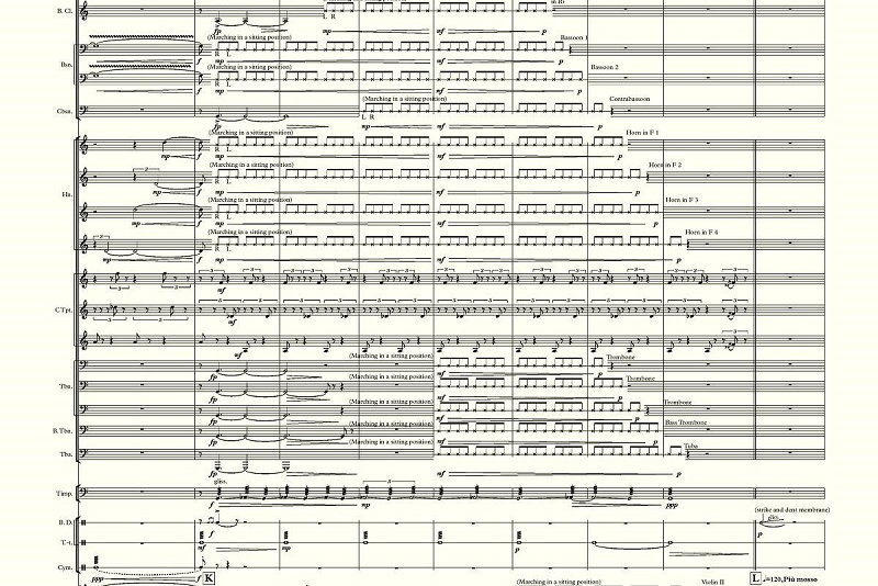 Partitura skladby Kuře melancholik