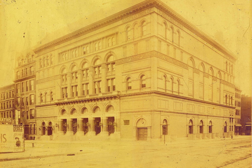The original appearance of&nbsp;Carnegie Hall, dating back to 1891