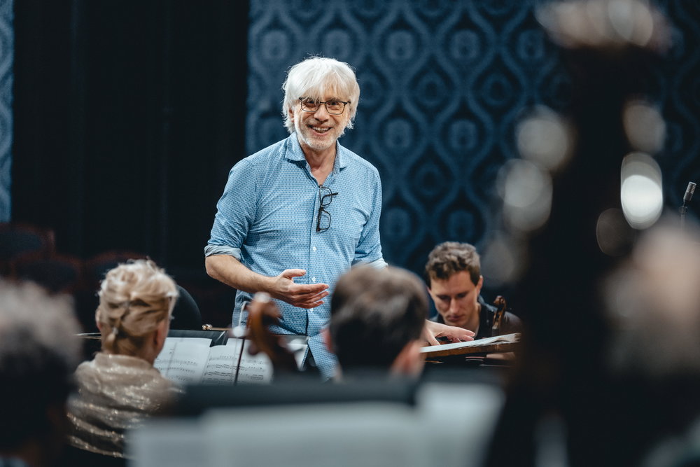 Giovanni Antonini, Česká studentská filharmonie a Česká filharmonie,  zkouška v Rudolfinu, 28. 11. 2023