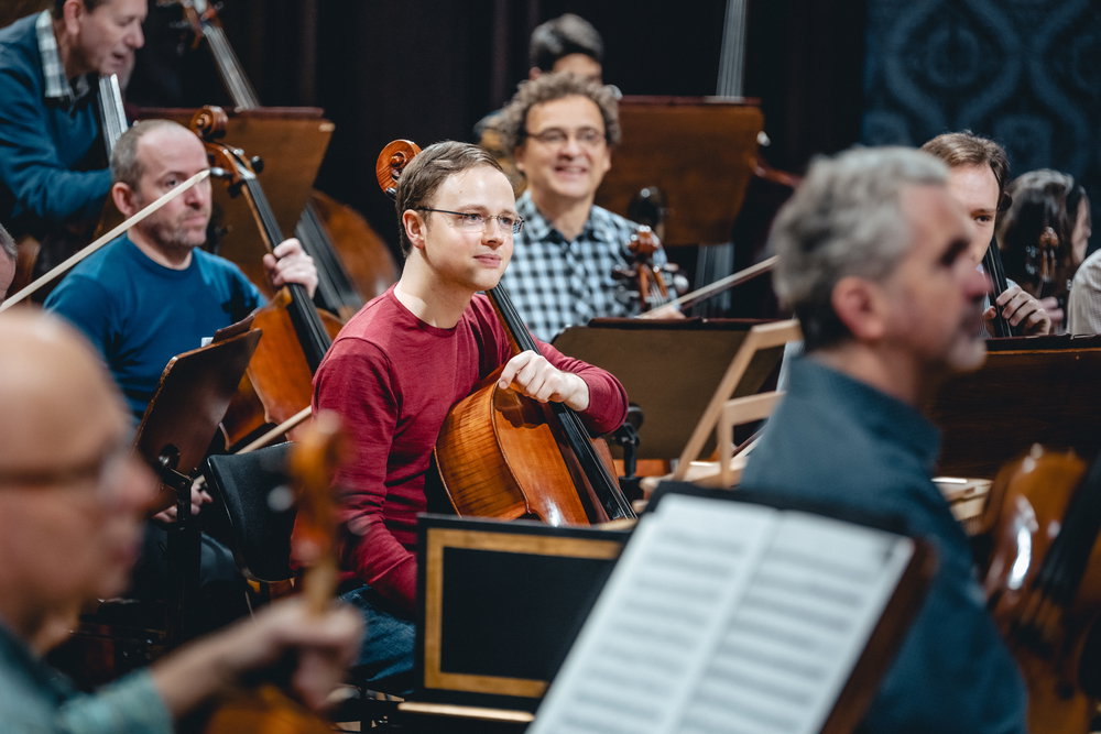 Giovanni Antonini, Česká studentská filharmonie a Česká filharmonie,  zkouška v Rudolfinu, 28. 11. 2023