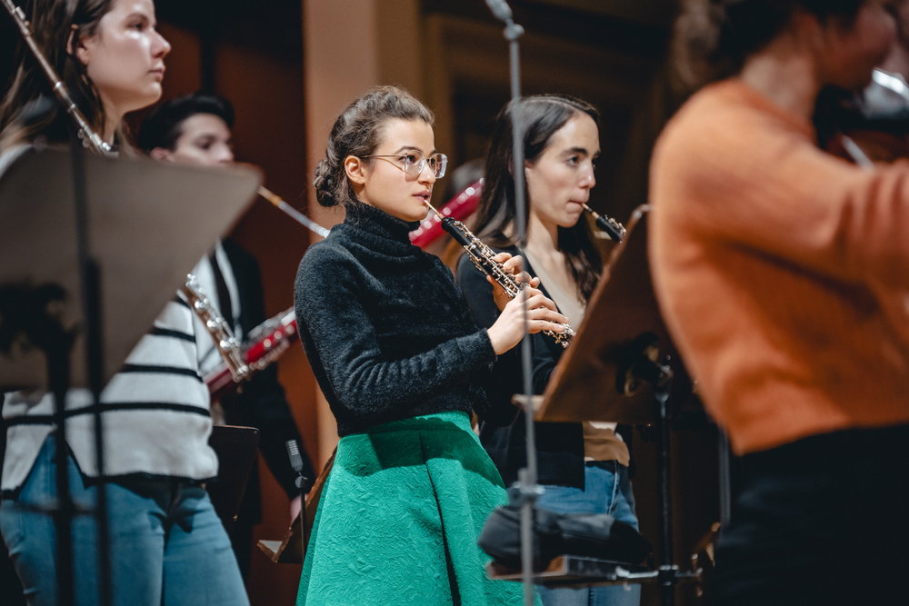 Giovanni Antonini a Česká studentská filharmonie,  zkouška v Rudolfinu, 28. 11. 2023