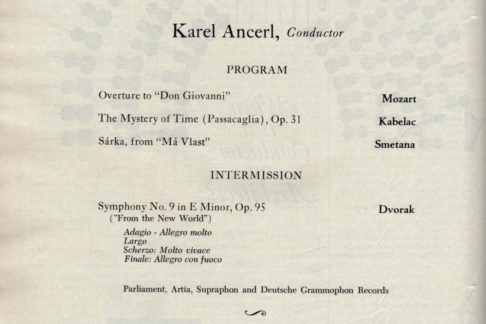 The programme of&nbsp;the orchestra's Carnegie Hall concert on 17&nbsp;November 1965