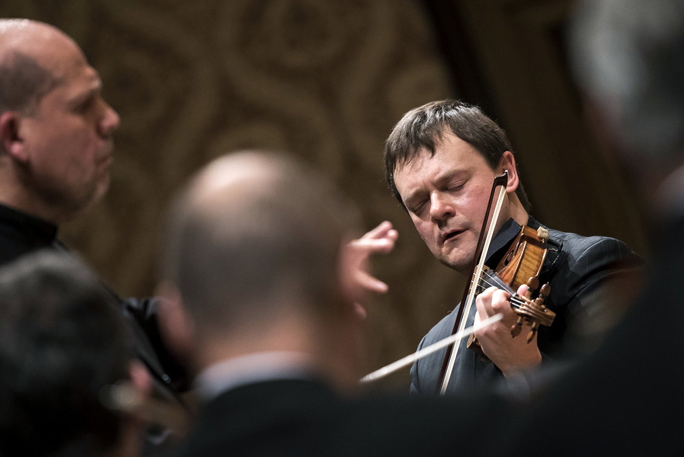Frank Peter Zimmermann na koncertě v Rudolfinu v březnu 2016