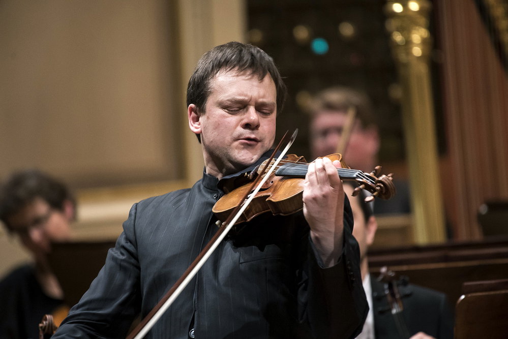 Frank Peter Zimmermann na koncertě v Rudolfinu v březnu 2016