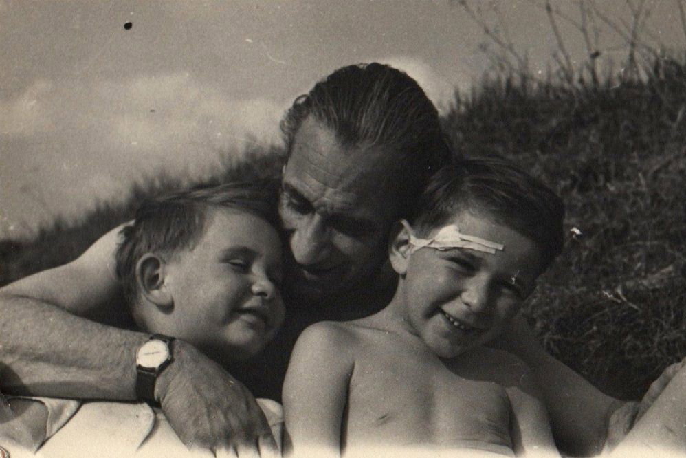 Karel Ančerl se svými syny – Ivanem a Jiřím