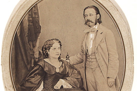 Bedřich Smetana s Bettinou, 1860 - Reprodukce pochází ze sbírek Národního muzea – Muzea Bedřicha Smetany (S 217/2314)