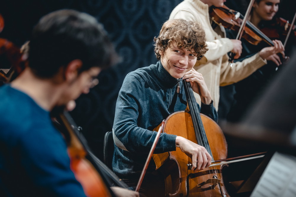 Giovanni Antonini, Česká studentská filharmonie a Česká filharmonie,  zkouška v Rudolfinu, 28. 11. 2023