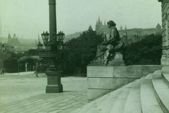 Pohled od Rudolfina, kolem 1900