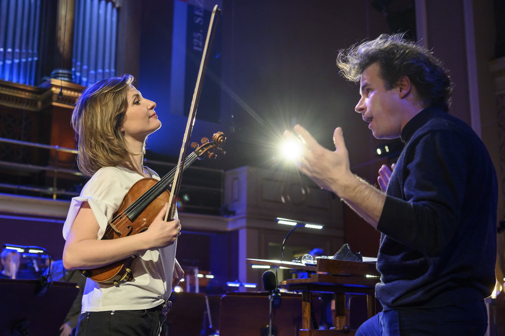 Lisa Batiashvili a Jakub Hrůša, zkouška v Rudolfinu, 2021