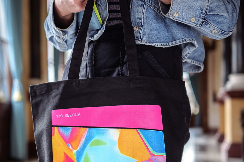 Plátěná taška v designu 130. sezony České filharmonie - černá varianta