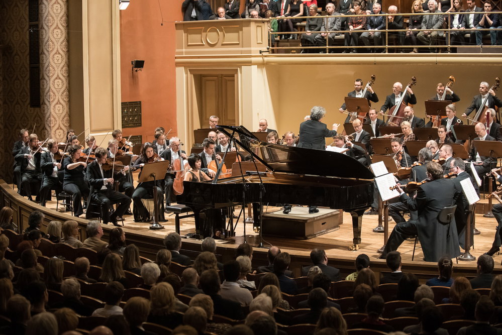 Yuja Wang na koncertě v Rudolfinu v prosinci 2017