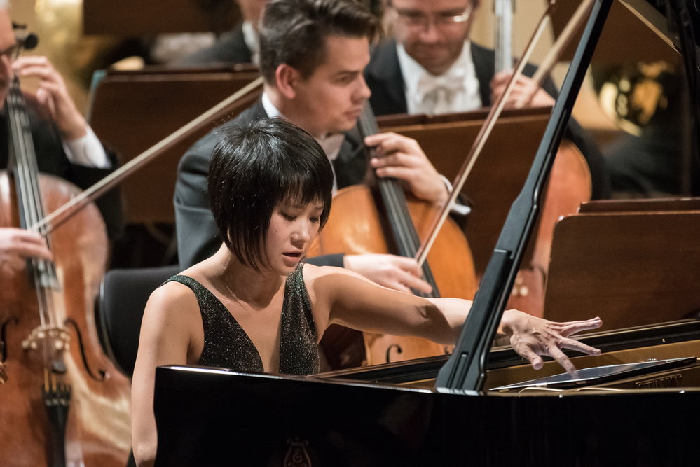 Yuja Wang na koncertě v Rudolfinu v prosinci 2017