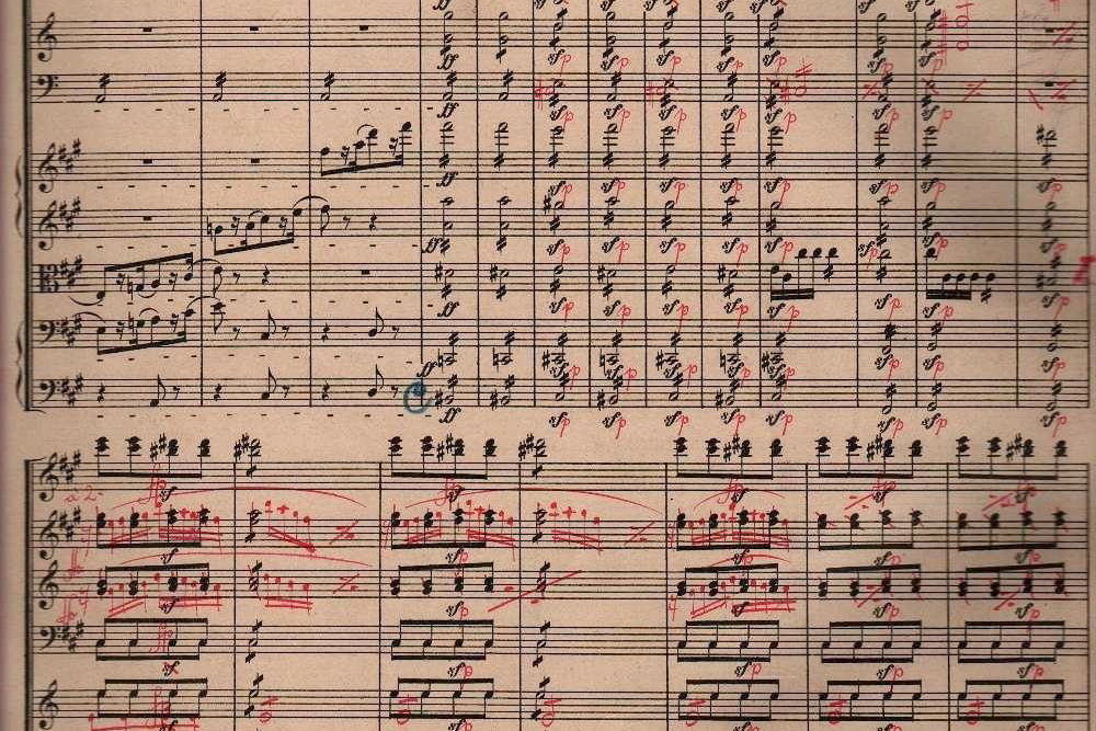 Partitura Beethovenovy Symfonie č. 7 I