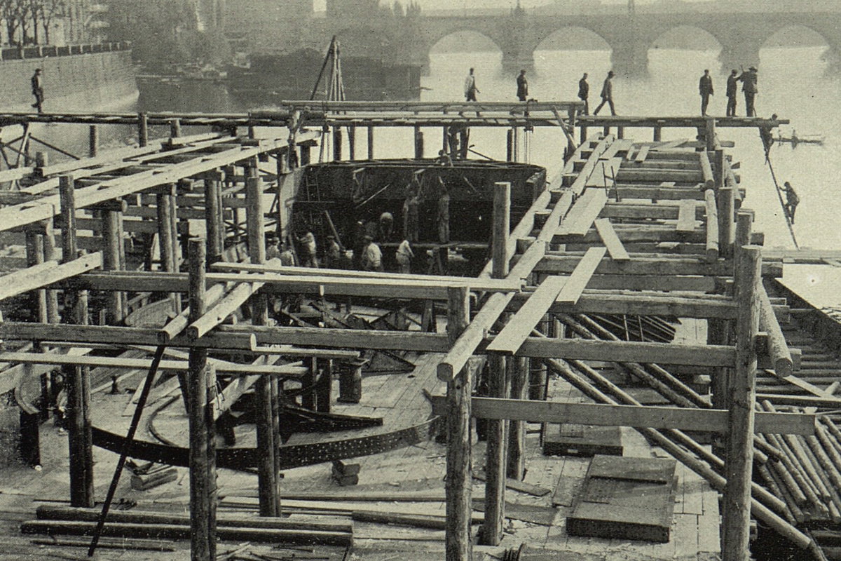 Foto: Stavba Mánesova mostu