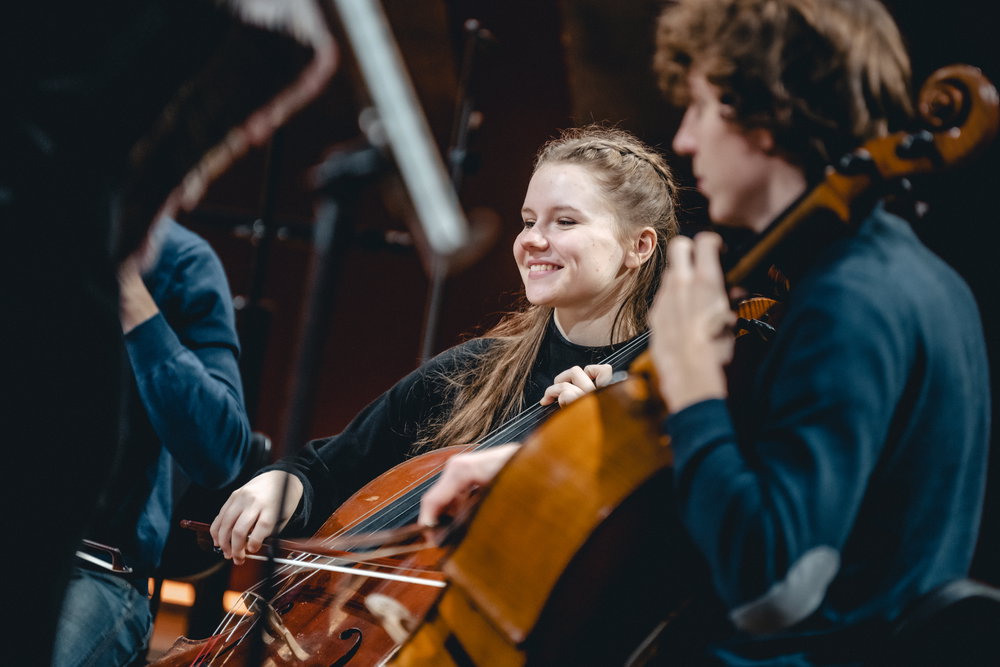 Giovanni Antonini, Česká studentská filharmonie a Česká filharmonie,  zkouška v Rudolfinu, 28. 11. 2023