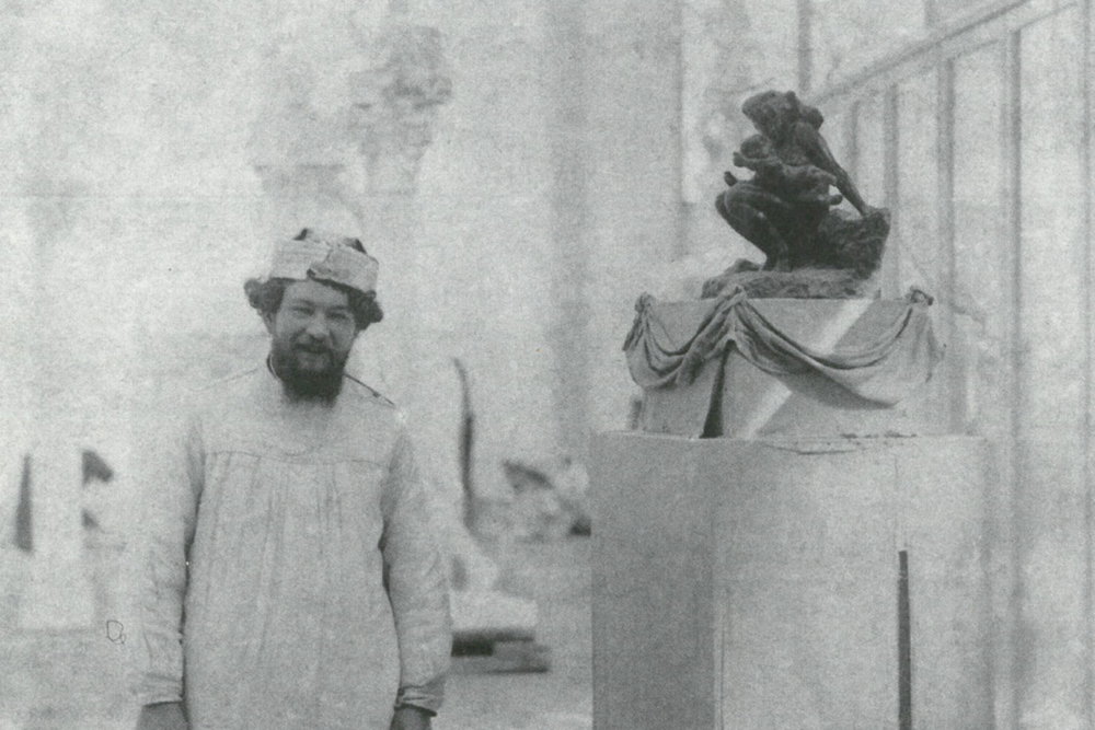 Josef Mařatka v Rodinově ateliéru