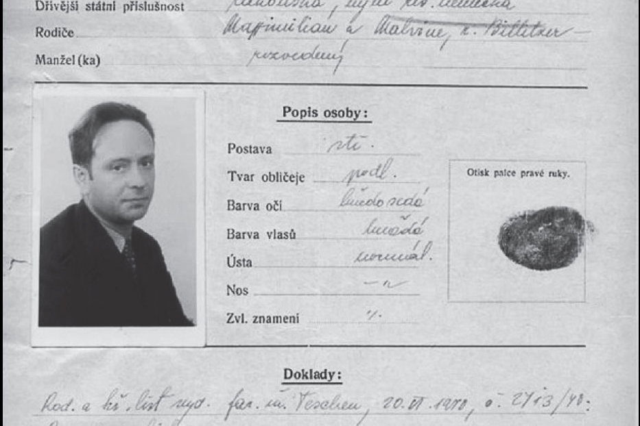 Identifikační karta Viktora Ullmanna