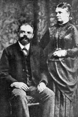 Antonín a Anna Dvořákovi v Londýně, 1886