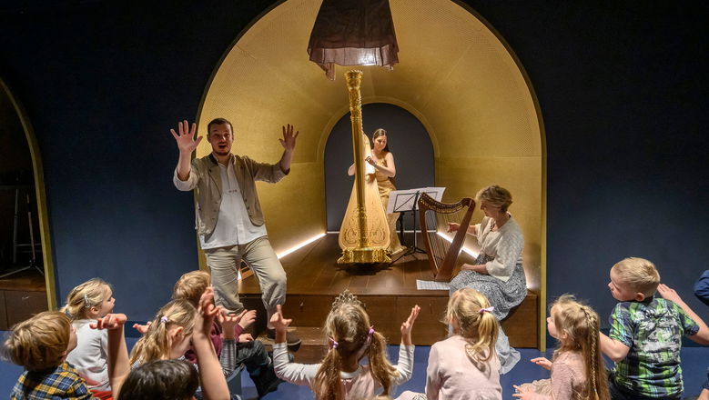 Photo illustrating the event The Little Rudolfinum • The Playful Harp