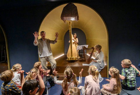 Photo illustrating a concert - event The Little Rudolfinum • The Playful Harp