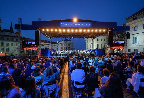 Photo illustrating a concert - event Open Air Concert Czech Philharmonic