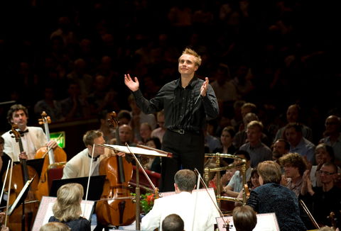 Photo illustrating a concert - event Czech Philharmonic Vasily Petrenko