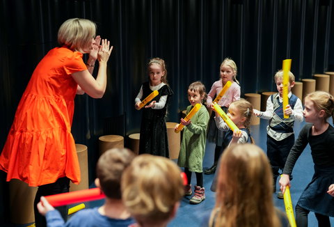 Photo illustrating a concert - event The Little Rudolfinum • A Little Orffestra