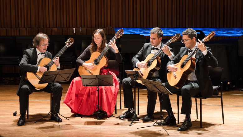Photo illustrating the event Czech Chamber Music Society • Prague Guitar Quartet
