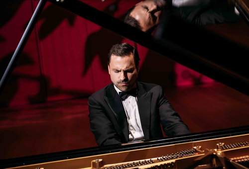 Photo illustrating a concert - event Jean-Philippe Sylvestre Piano recital
