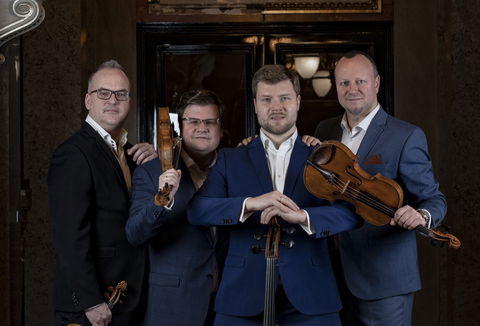 Photo illustrating a concert - event Czech Chamber Music Society Doležal Quartet