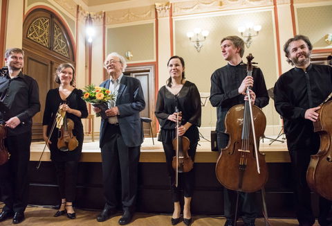 Photo illustrating a concert - event Alfred Brendel A masterclass for chamber ensembles