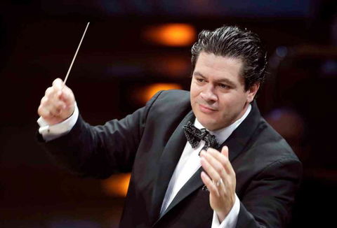 Photo illustrating a concert - event Czech Philharmonic Cristian Măcelaru