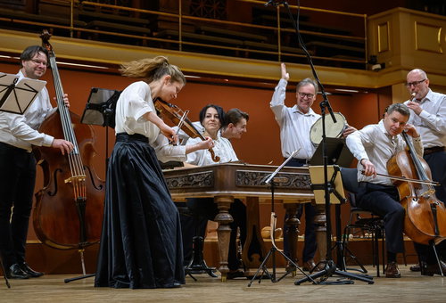 Photo illustrating a concert - event  Czech Philharmonic Cimbalom Ensemble