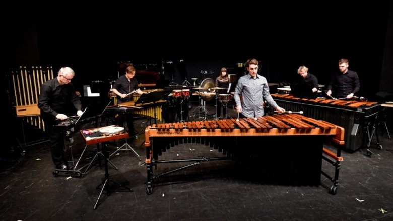 Photo illustrating the event Czech Chamber Music Society • Academy of Performing Arts Percussion Ensemble